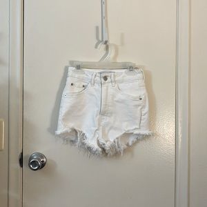 Zara White Denim Shorts